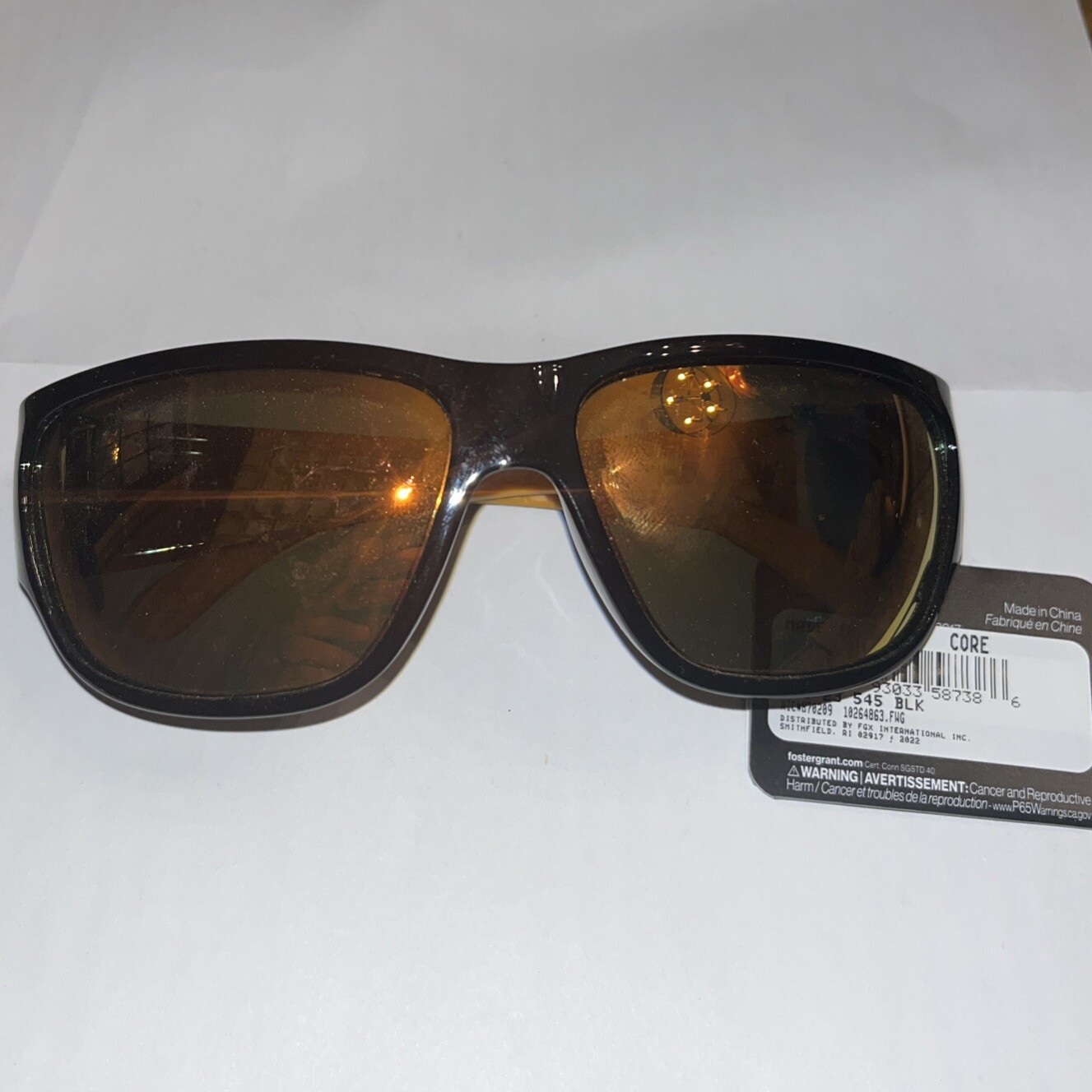 NWT FOSTER GRANT Sunglasses Advanced Comfort Orange Mirrored Polarized