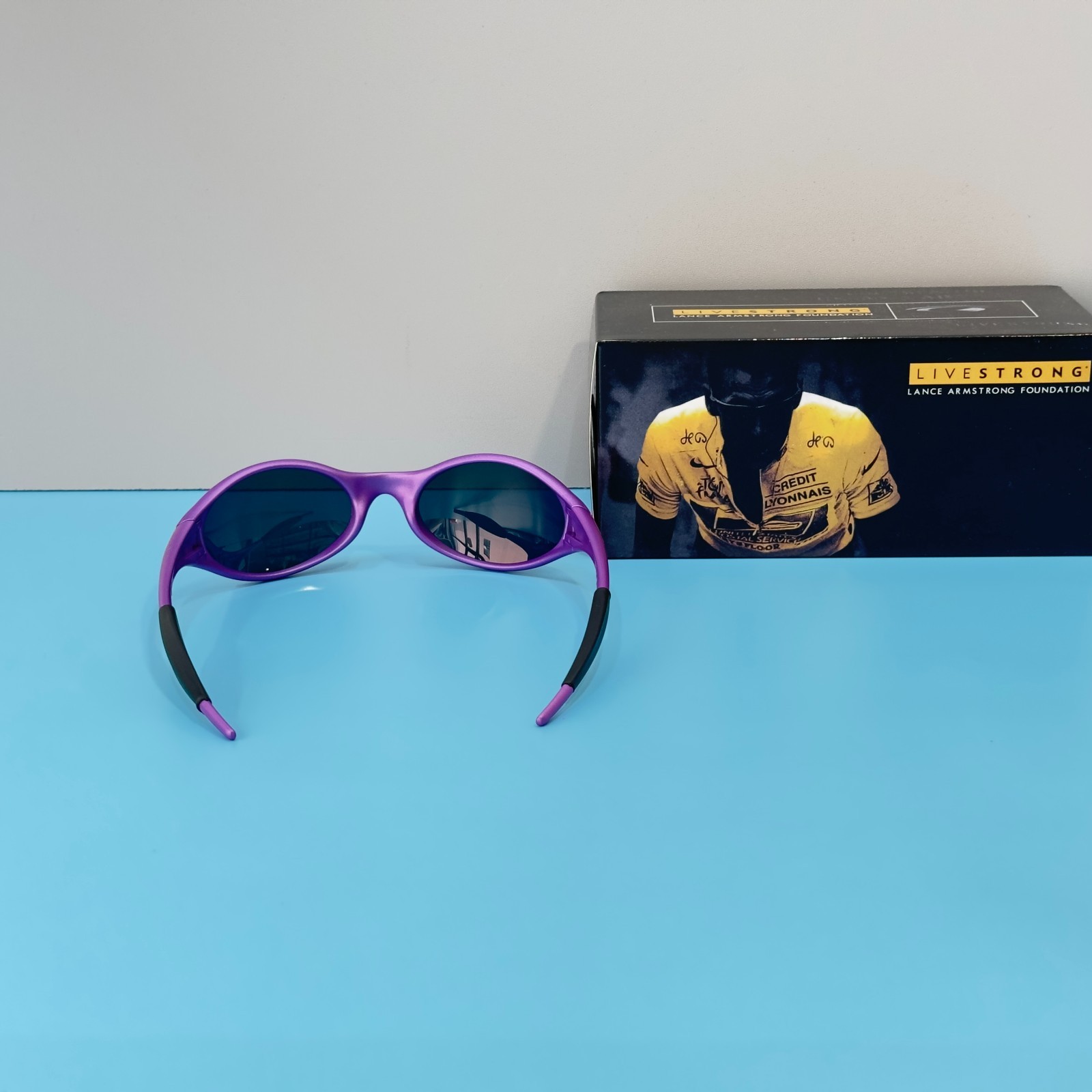 Oakley Vintage Eye Jacket Purple Frame Prizm Ruby Lens Sunglasses New w/ Bag