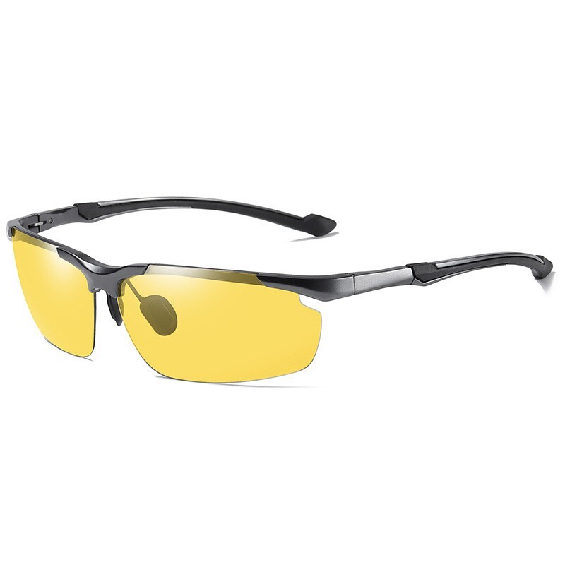 Polarized Sports Fishing Driving Sunglasses Men Al-Mg Metal Frame Ultra Light