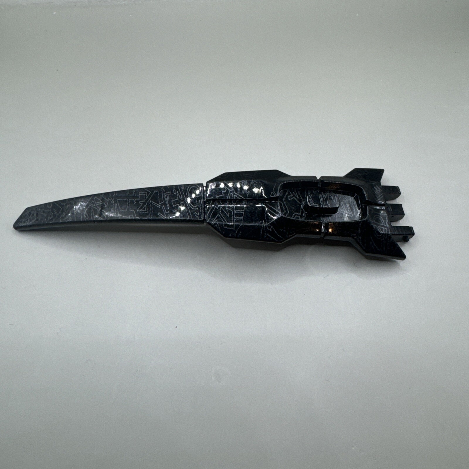 Oakley Oil Rig II Polished Black W/Silver Ghost Text OEM Left Replacement Arms