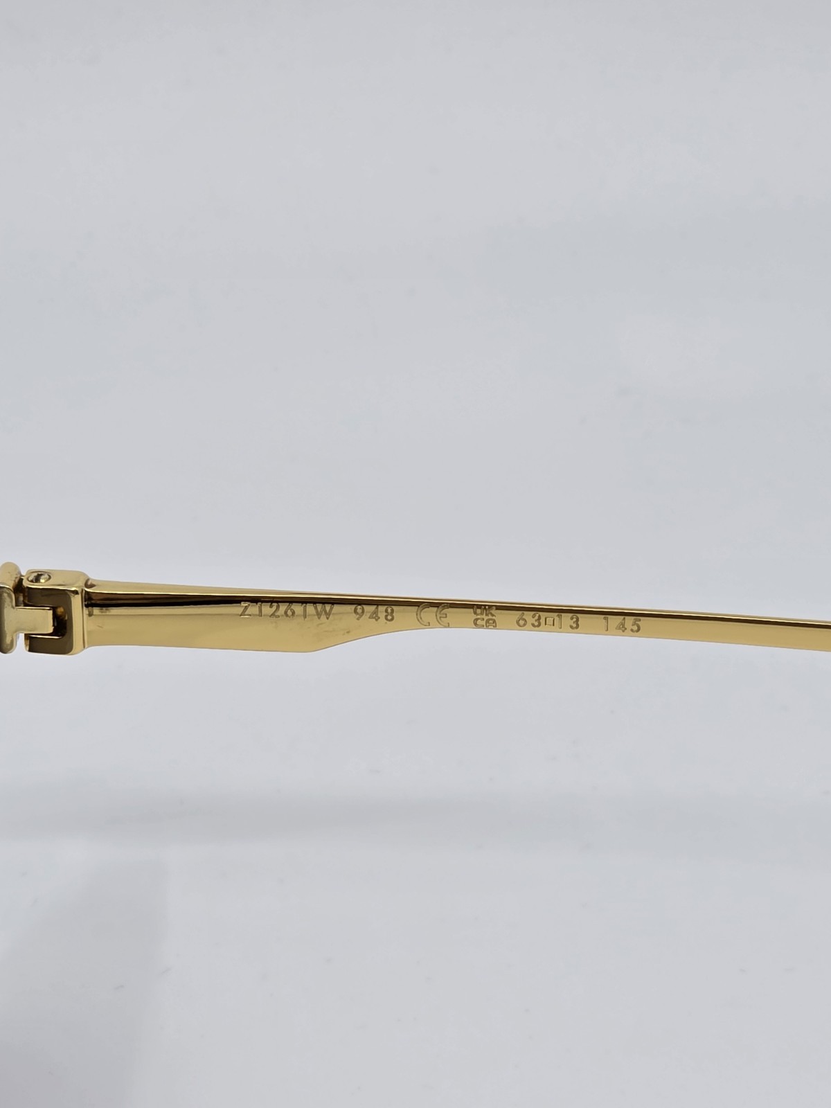 Louis Vuitton Ash Aviator Rimless Sunglasses Gold Frame Z1261W SEE PHOTOS