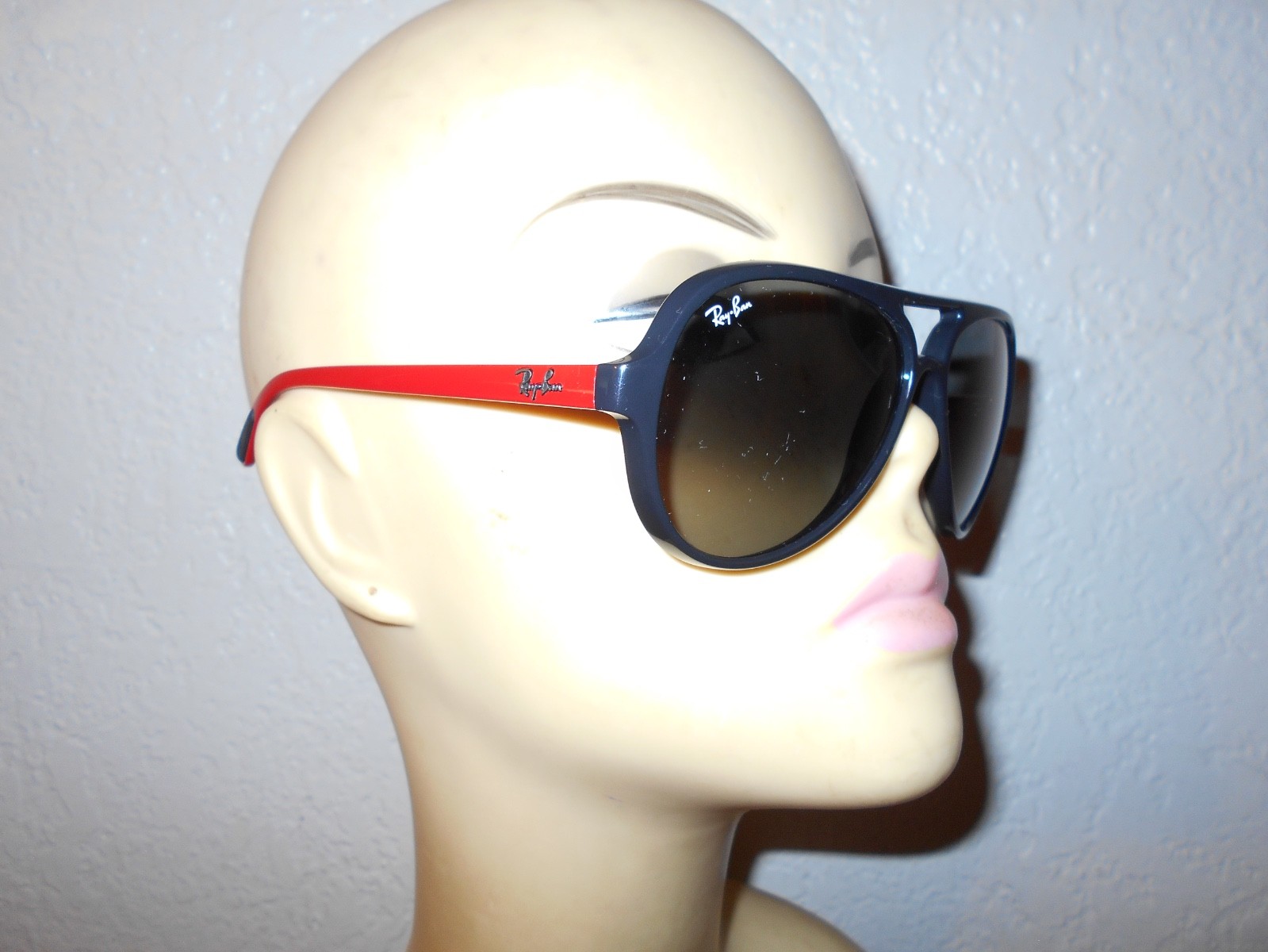 Ray Ban Scuderia Ferrari RB 4125-M F644/71 Black Red Gray Glass Lens Sunglasses