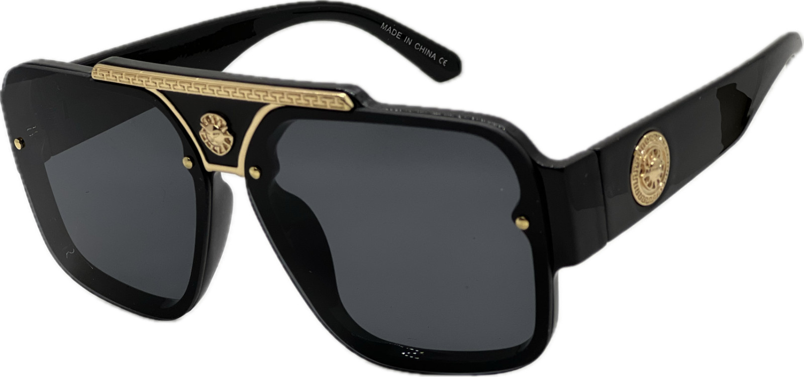 MEN SQUARE DESIGNER SHADES RETRO GOLD RAPPER CLASSIC RETRO LUXURY MODEL EYEWEAR