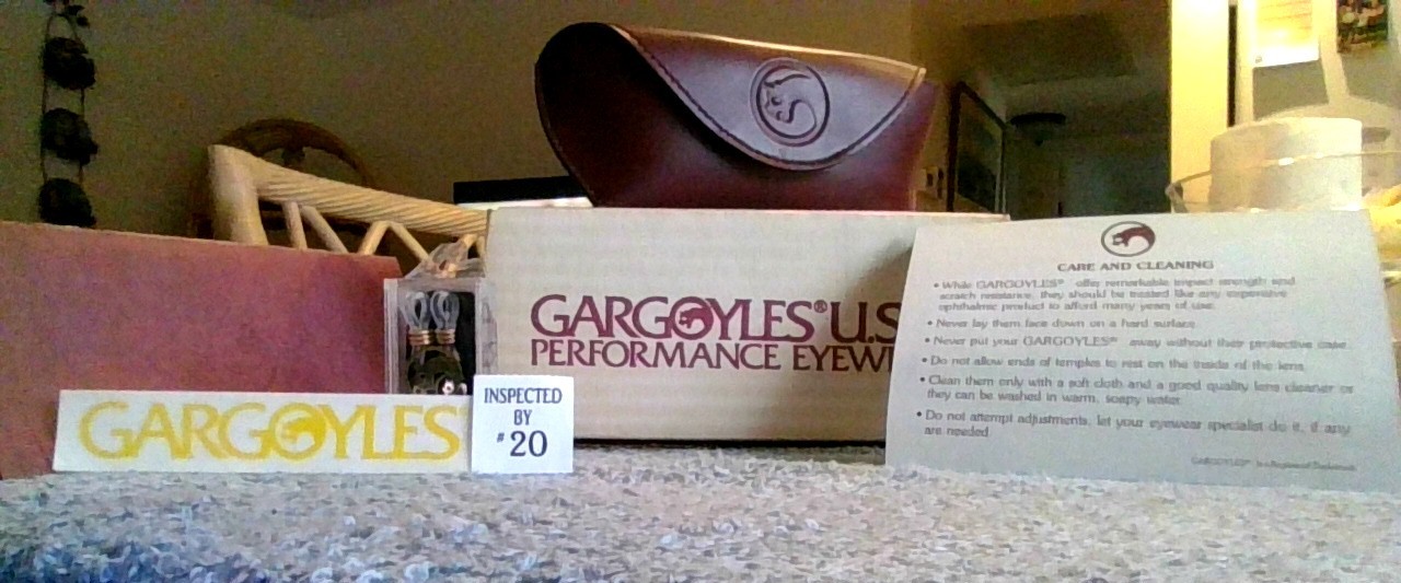 🇺🇸 1980’s Gargoyle Sunglasses 85MM – 44 Blue’s, Brian Bosworth / The – Boz !!