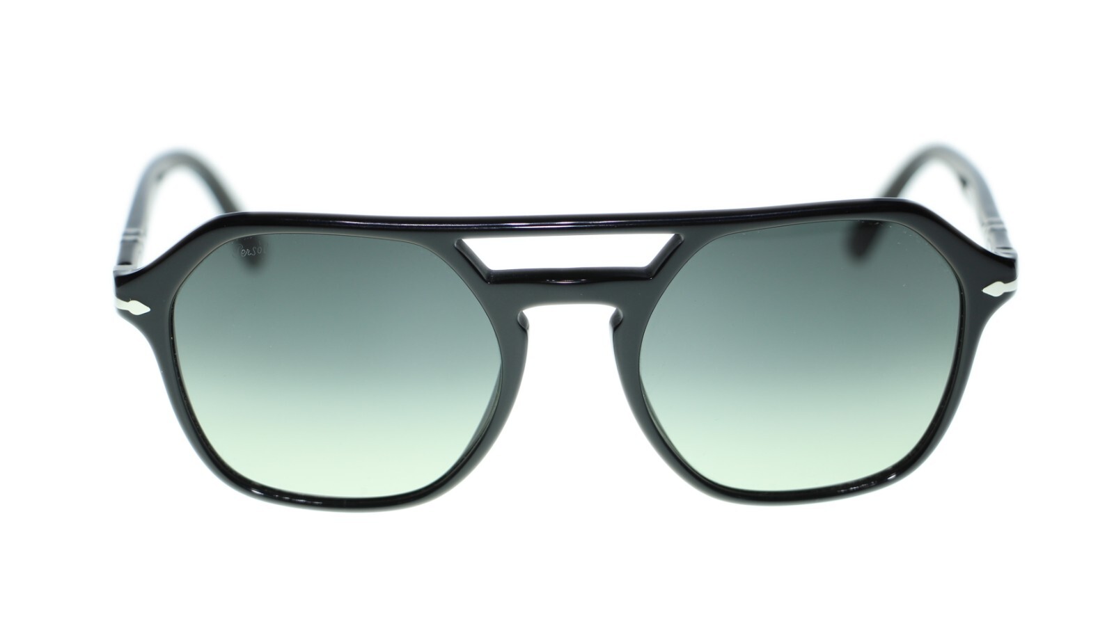 Persol Mens Irregular Sunglasses PO3206 95/71 Black/Dark Grey Gradient Lens 51mm