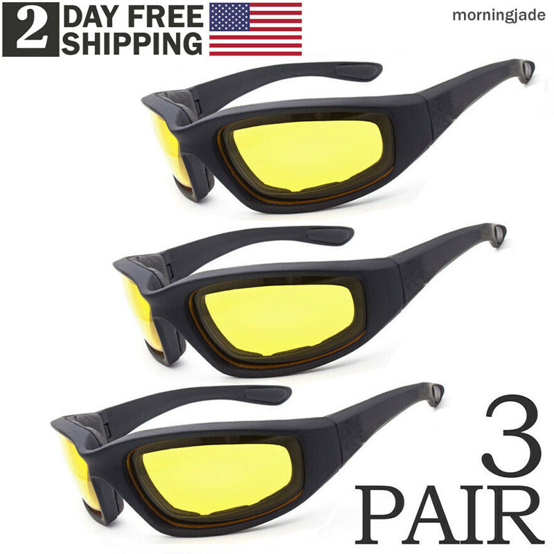 3x Motorcycle Riding Glasses Wind Resistant Bike Goggles UV Protection NEW HOT