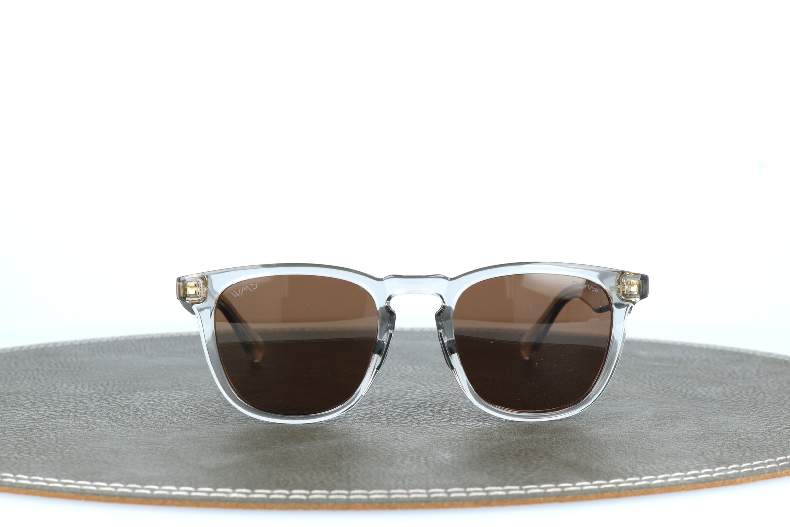 WMP Wyndham Clear Round Polarized Sunglasses 49-22-149
