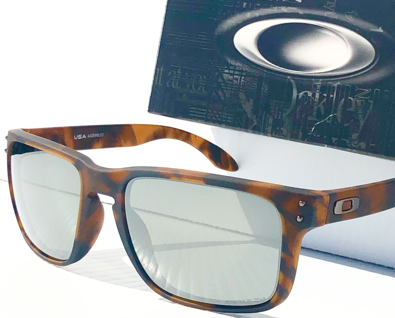 NEW* Oakley HOLBROOK XL Matte Tortoise POLARIZED Galaxy Chrome Sunglass 9417