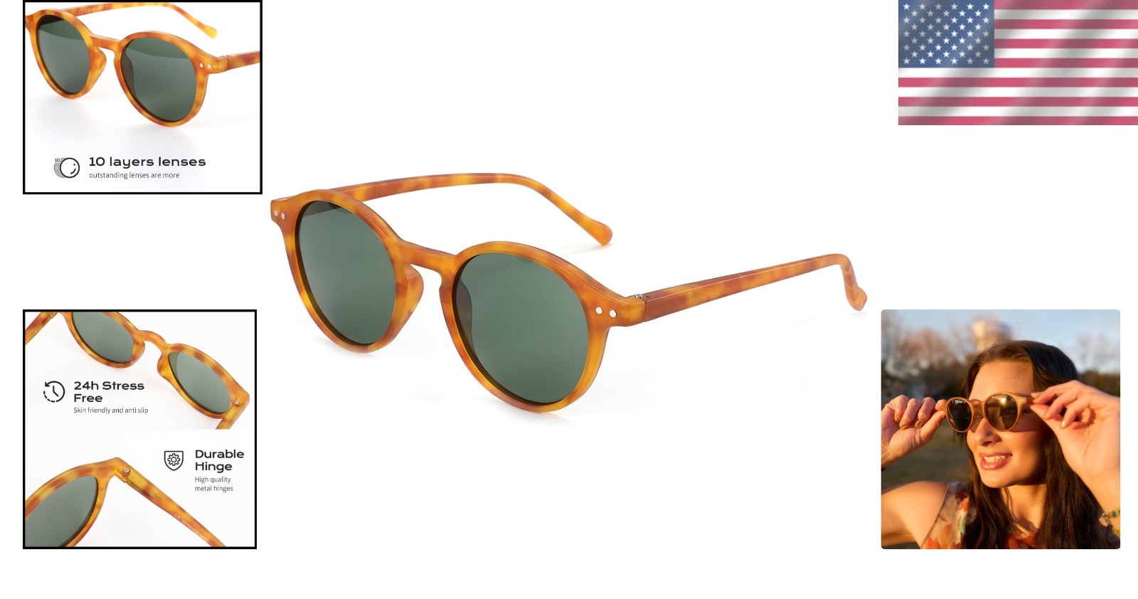 Versatile Classic Round Sunglasses with UV Protection – Perfect for Everyday Use