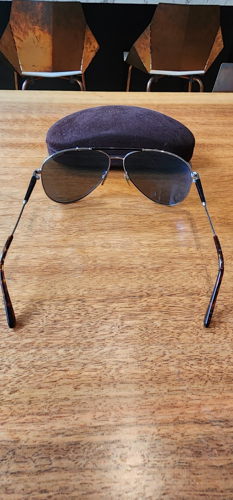 Tom Ford Aviator Sunglasses Men’s Silver Frame And Reflective Mirror Lens