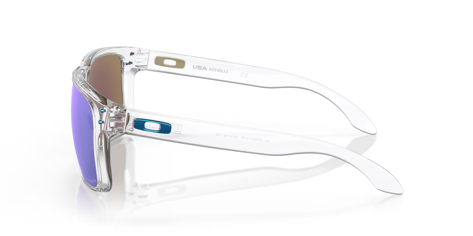 Oakley Sunglasses Holbrook XL OO9417-0759 Clear W/ PRIZM Sapphire POLARIZED