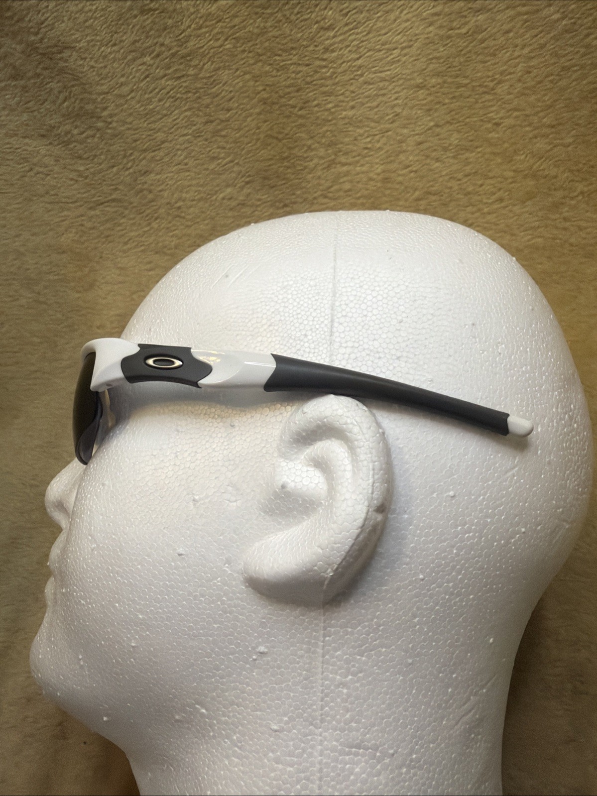 Oakley Flak 03-917 White Grey Frame W/ Dark Smoke Lenses 63O20 Made in USA
