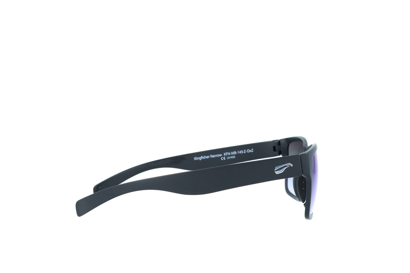 Flying Eyes Kingfisher Narrow Black Square Sunglasses 53-18-134