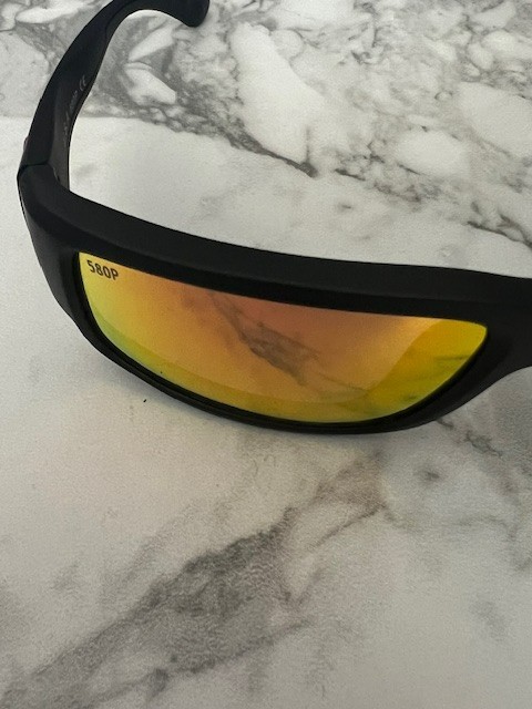 Costa Del Mar Fantail Matte Black / Gold Mirror 580P Polarized Sunglasses- FR SH