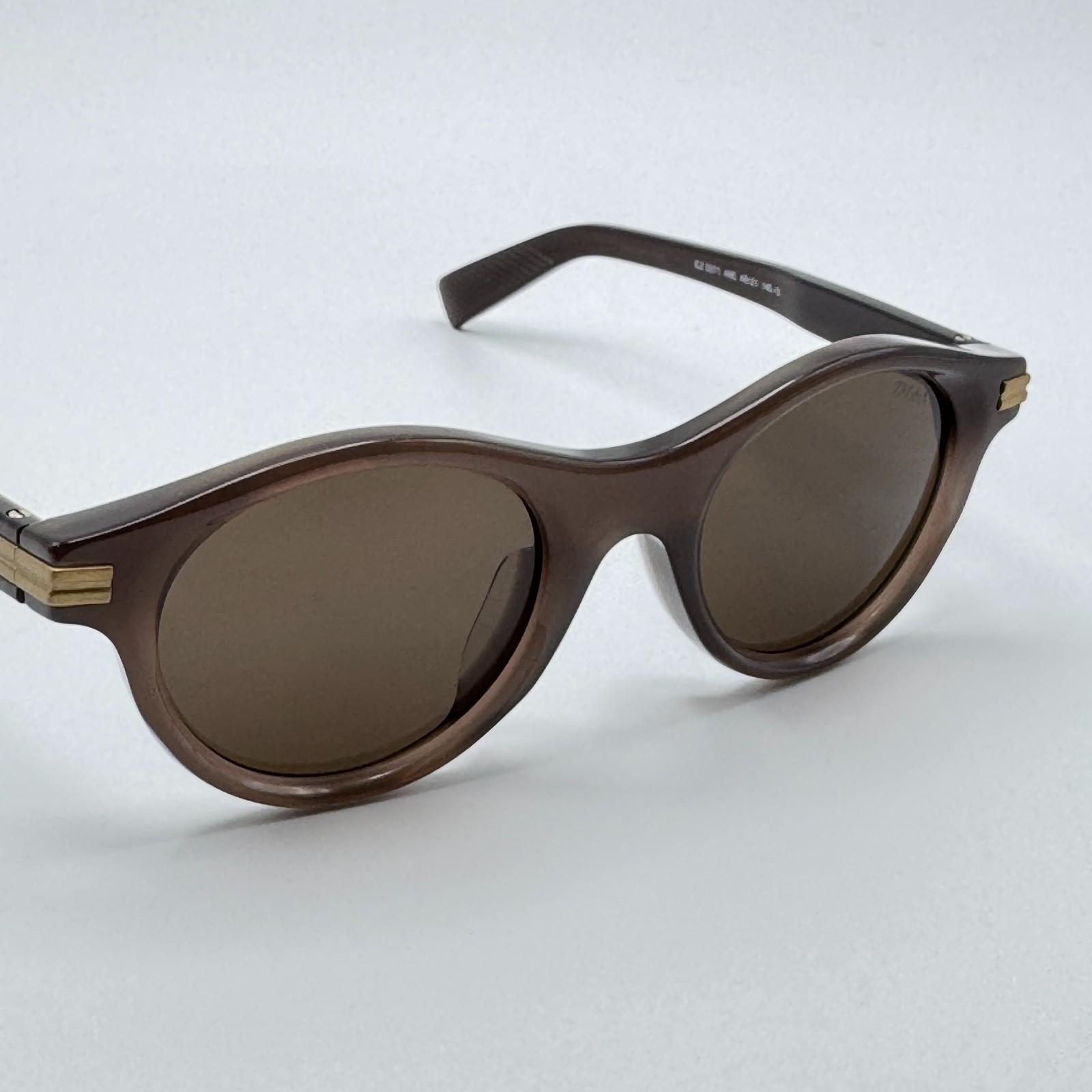 Ermenegildo Zegna Sunglasses EZ0271 48E Shiny Dark Brown Frame Brown Lens 48mm