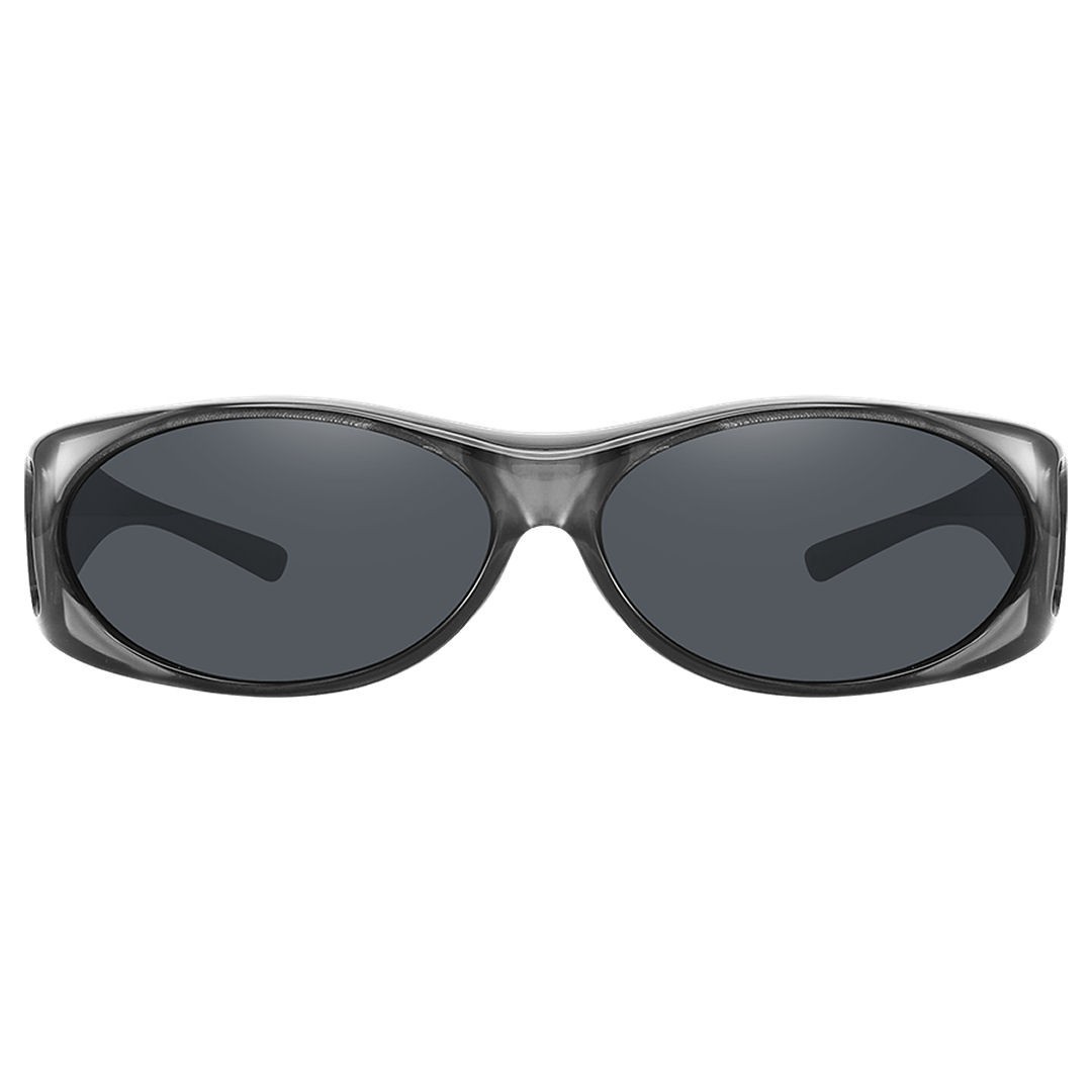 Polarized Sunglasses Medium Fit Over Glasses Rectangular OTG Frame Anti-Glare