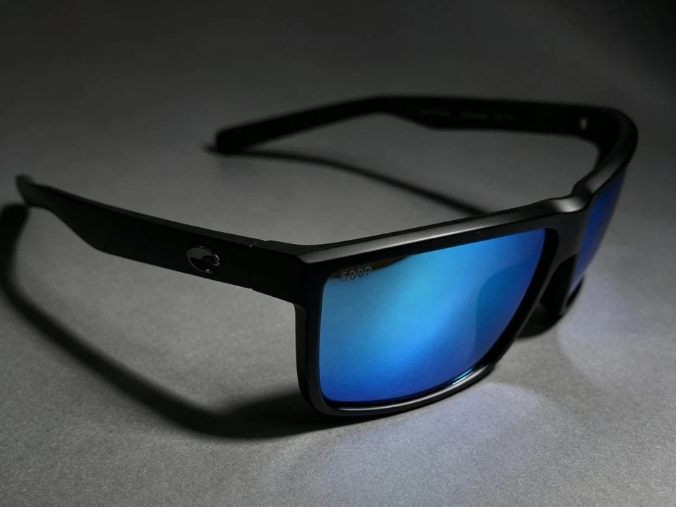 Costa Del Mar Rinconcito Black Frame Blue Mirror 580P Polarized Sunglasses