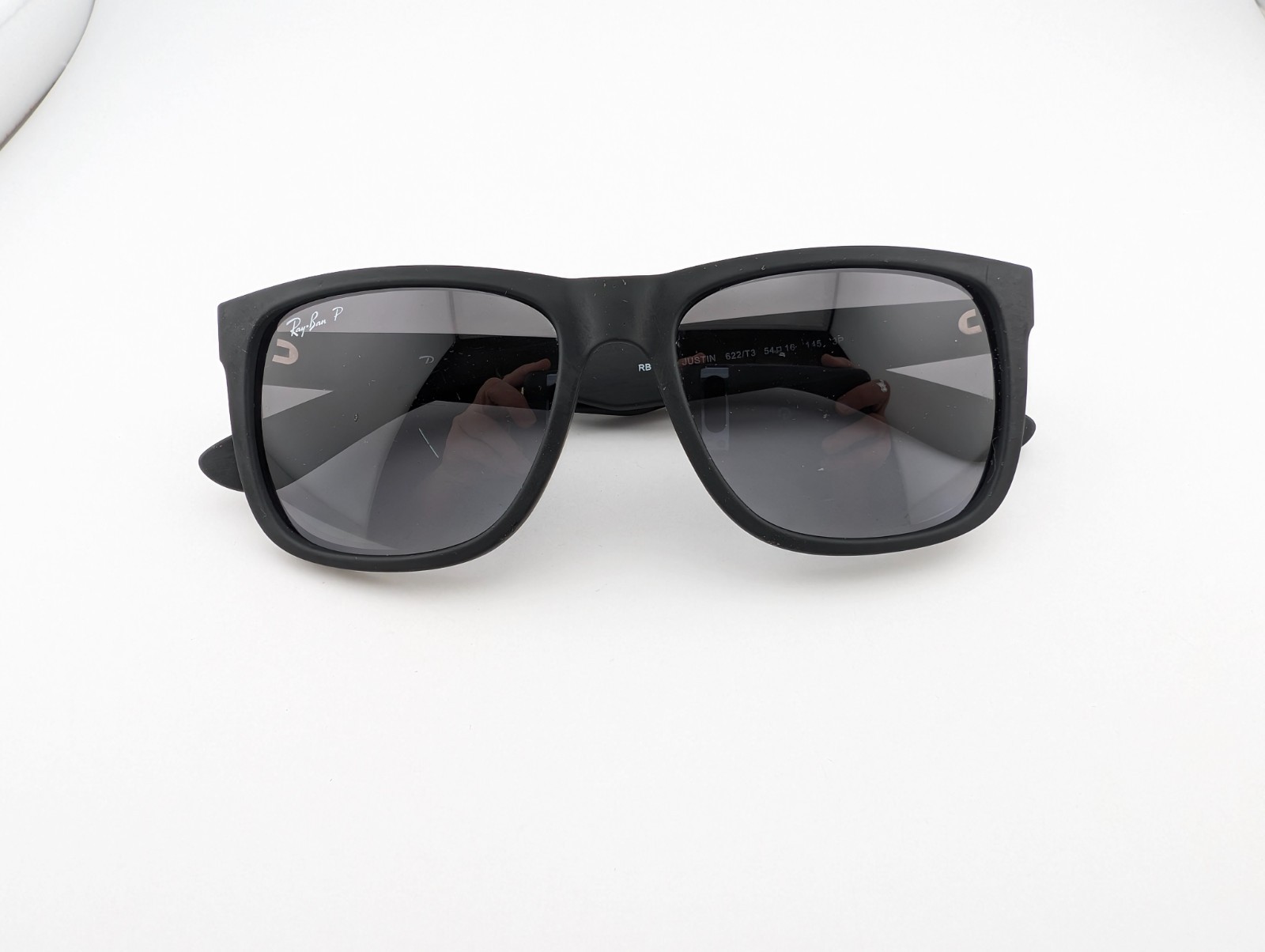 Ray-Ban Sunglasses, Polarized Lenses, Justin RB 4165 622/T3 3P Black, 54-16-145