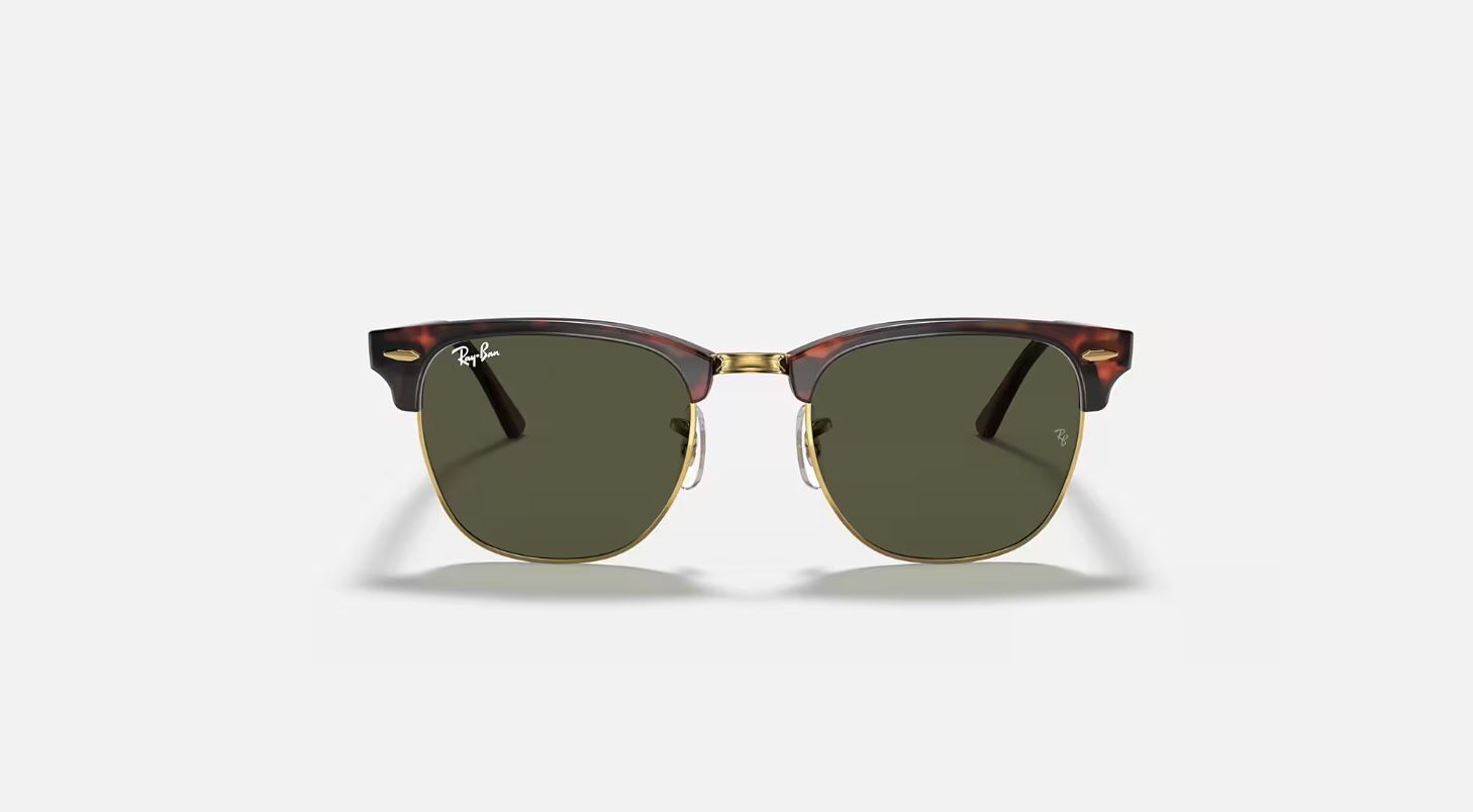 Ray-Ban Clubmaster Tortoise / G-15 Green 55mm Sunglasses RB3016 W0366 55-21