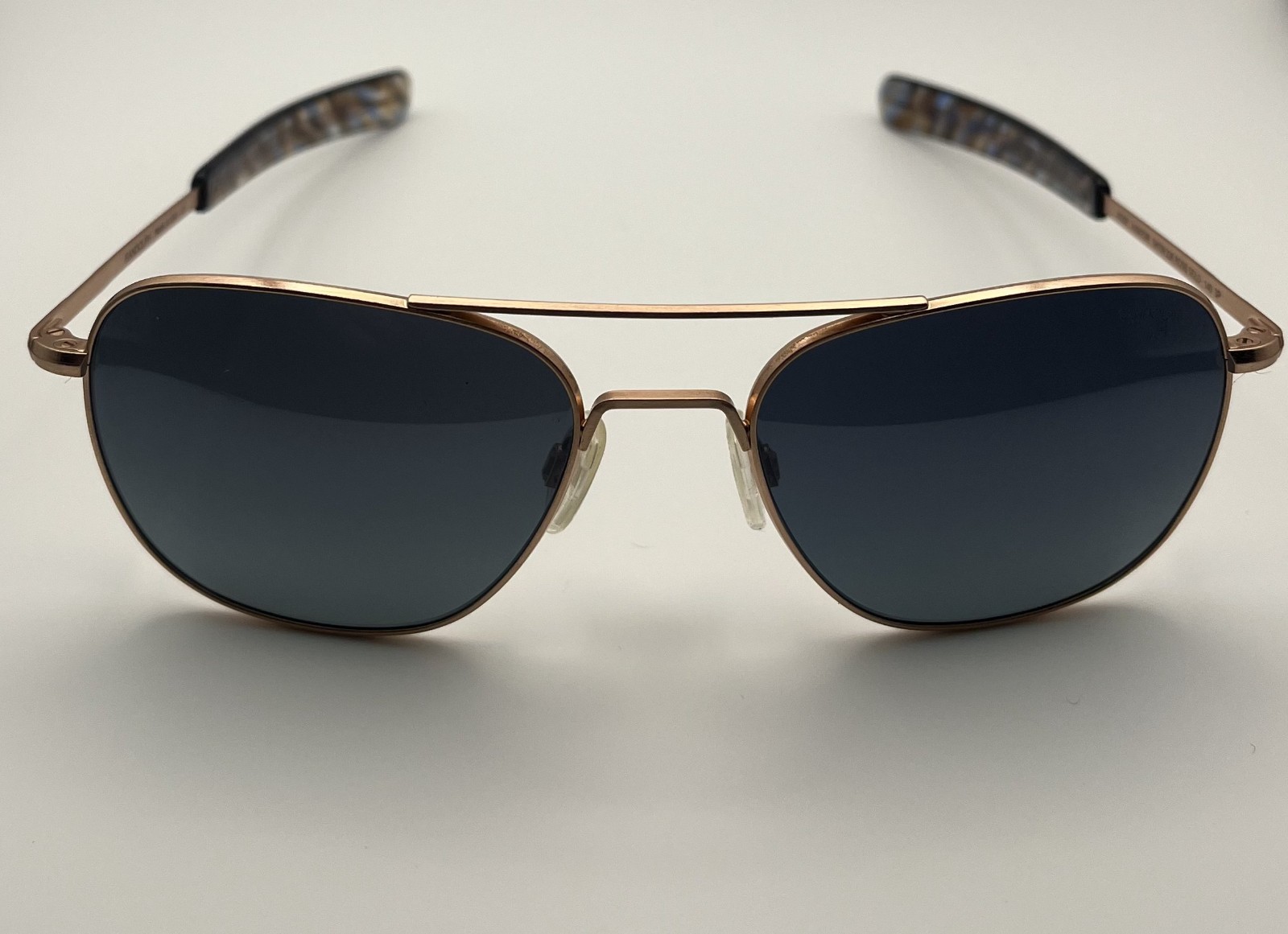 Randolph Aviator Sunglasses AF367 – 22k Satin Rose Gold & Slate Polarized 140 3P