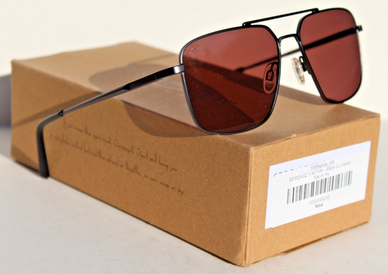 SERENGETI Aitkin POLARIZED Sunglasses Matte Gunmetal/Saturn Sedona SS554004 NEW