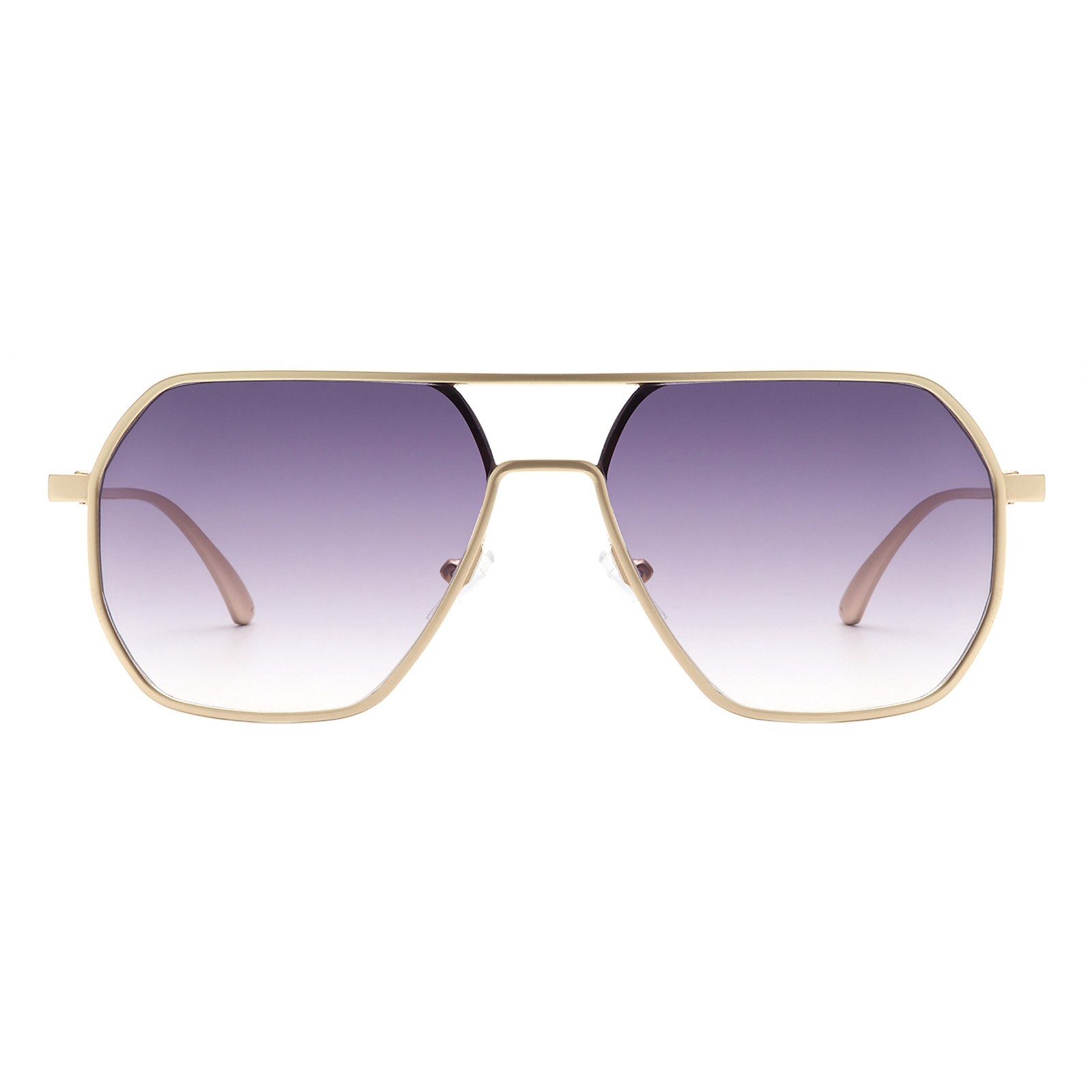 Unisex Fashion Sunglasses Modern Geometric Square Metal Frame UV400