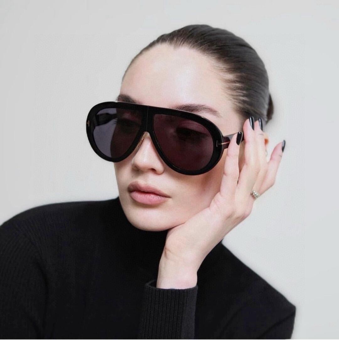 Tom Ford FT0836 Shiny Black Frame Unisex Adults Sunglasses 6110-140