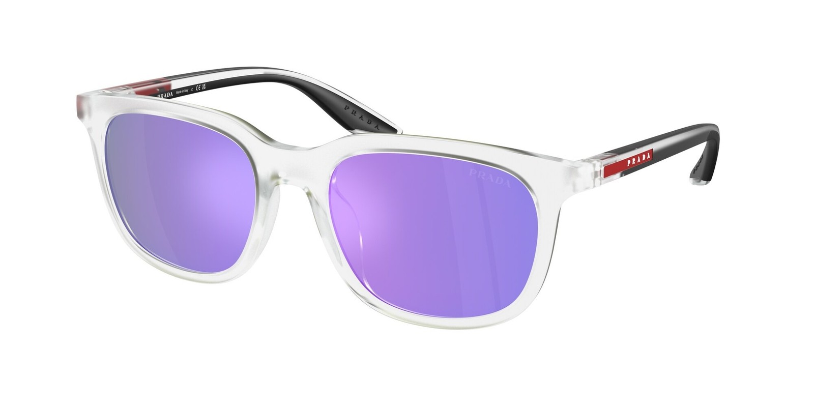 PRADA PS B09SU 14V60Z Matte Transparent Violet Green 54 mm Men’s Sunglasses