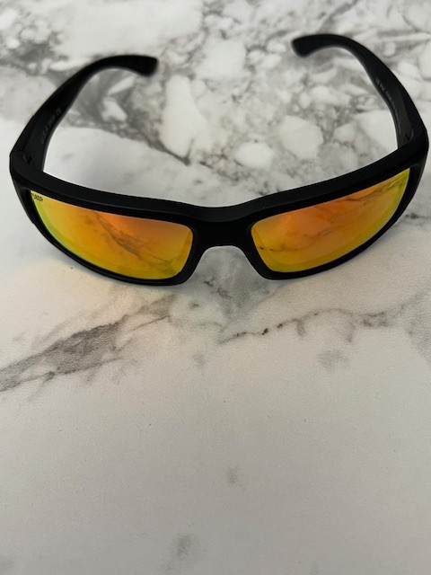 Costa Del Mar Fantail Matte Black / Gold Mirror 580P Polarized Sunglasses- FR SH