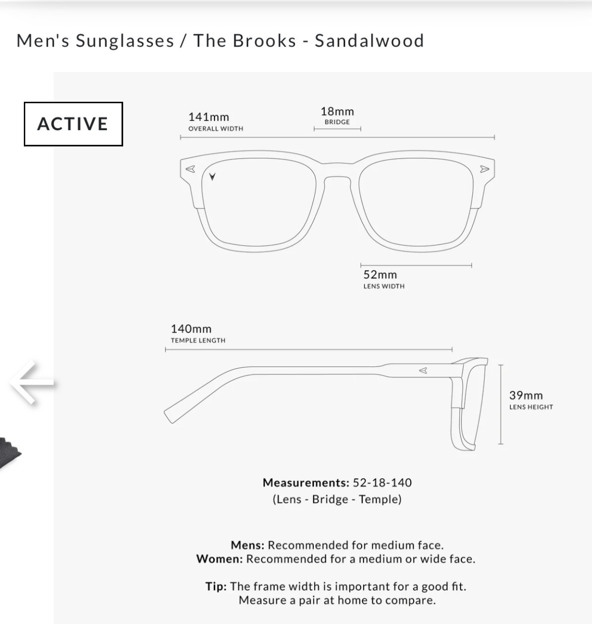 Vincero The Brooks Men’s Square Sunglasses Brown Frame Green Polarized 52-18-140