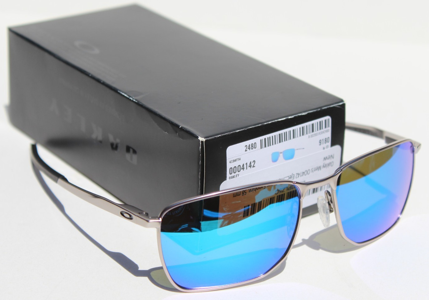 OAKLEY Ejector Sunglasses Satin Chrome/Prizm Sapphire OO4142-04 NEW