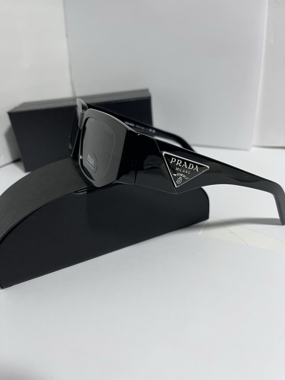 PRADA PR 09ZSF 1AB5S0 Black Grey Men’s 54mm Sunglasses
