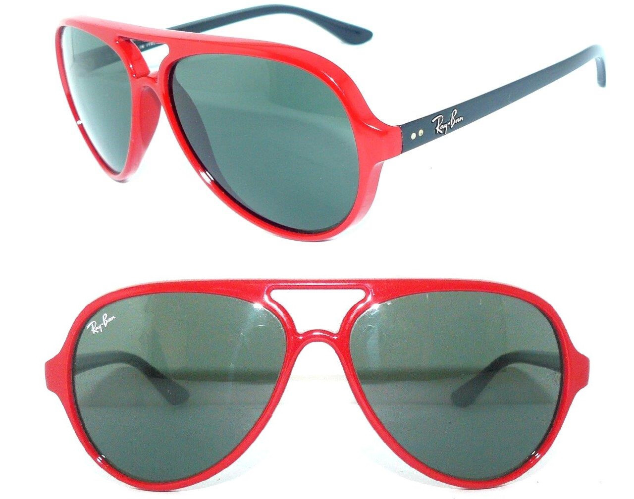 RAY BAN SUNGLASSES RED BLACK GREEN RB 4125 730 CATS 4376 EYEGLASSES 4162 NEW