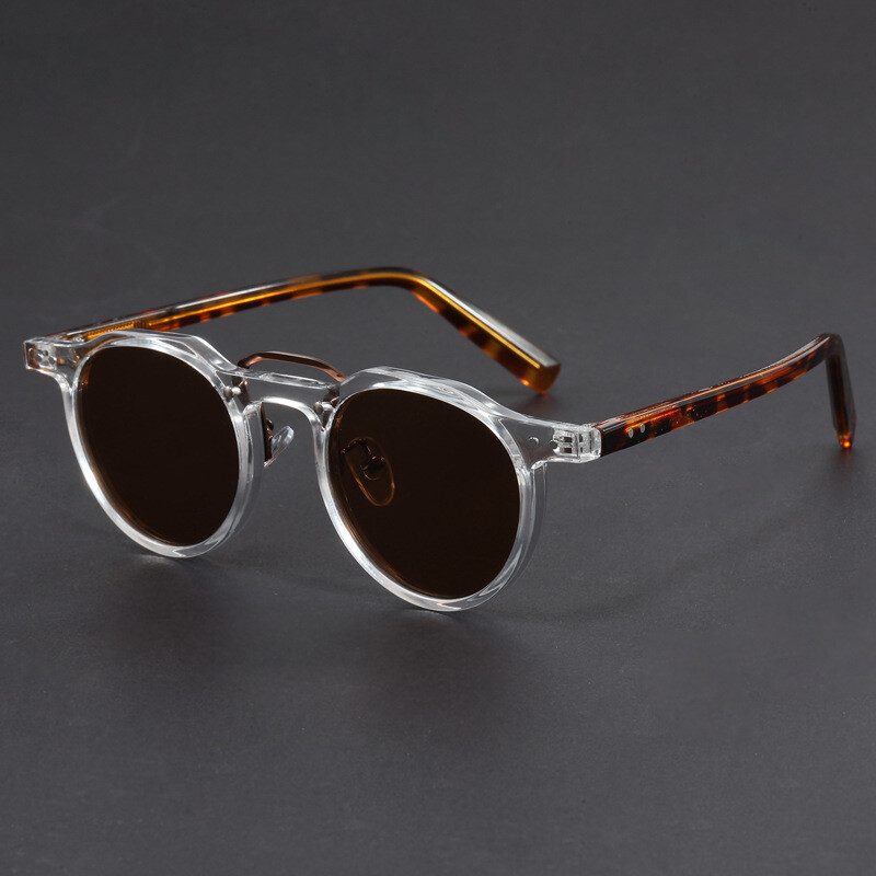 Round Frame Men Punk Fashion Sunglasses Retro Driving Traveling Shade Glasses