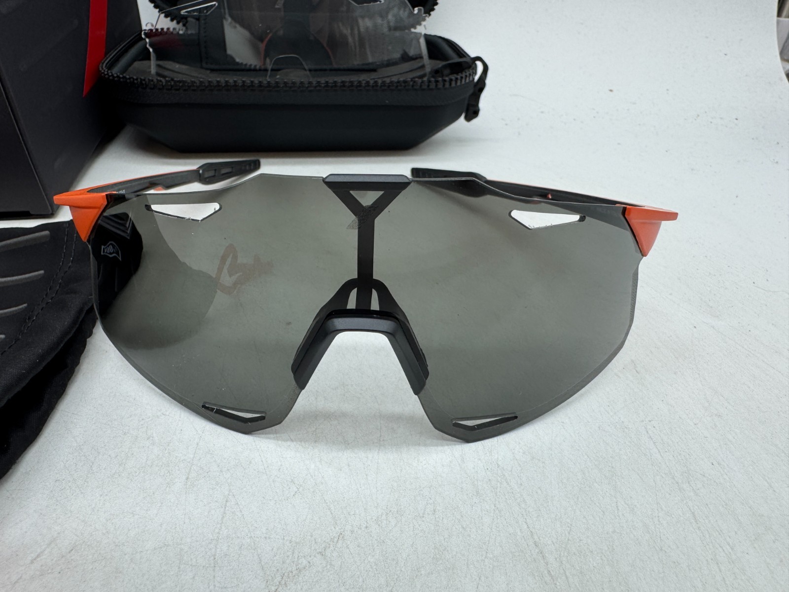 100% Hypercraft Sport Performance Frameless Sunglasses Matte Oxfire Smoke Lens