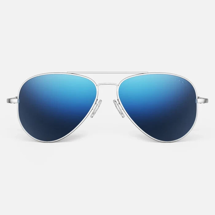 Randolph Sunglasses Concorde CR 176 61mm Matte Chrome Non Polarized Mirror