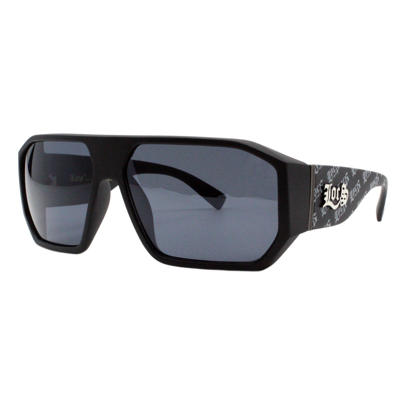 Locs Sunglasses Men’s Black Geometric Square Frame Gangster Hip Hop UV 400