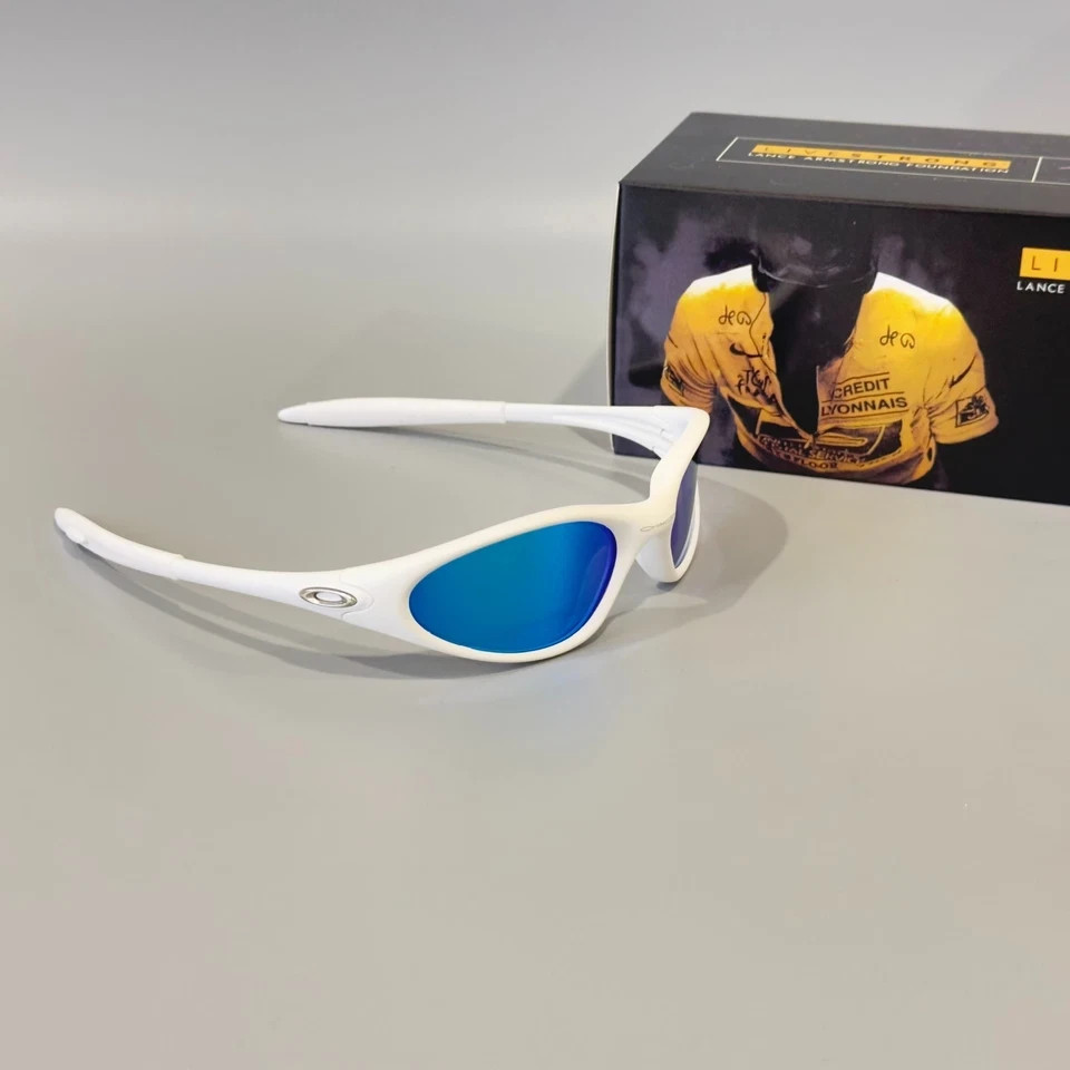 Oakley Minute 1.0 White Sapphire Iridium Vintage Sunglasses USA Y2K w/ Box