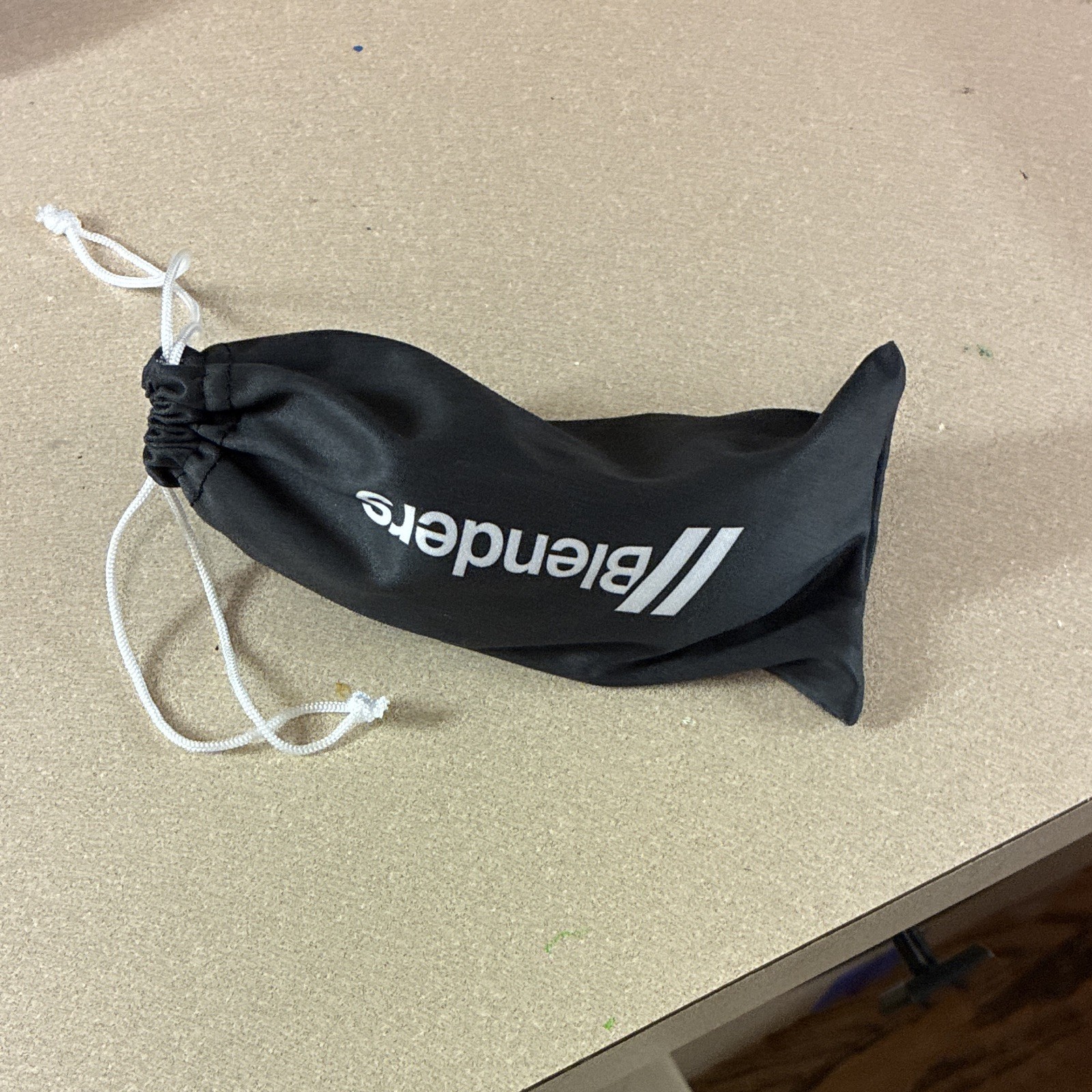 Blenders Sport Sunglasses Black Plastic Frame Blue Mirrored Lenses Case Pouch