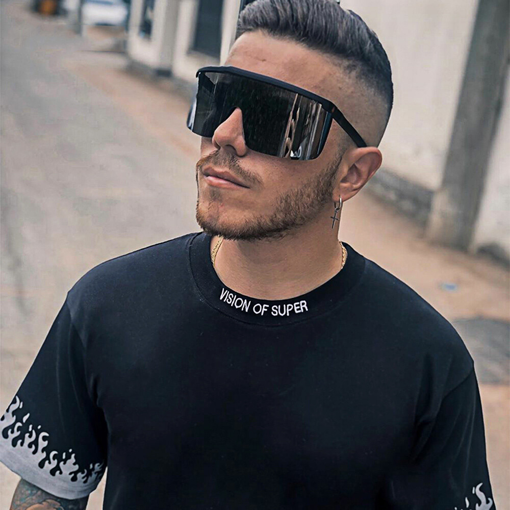 Oversized Shield Sunglasses Men’s Women Outdoor Mirror Cycling Sport Goggles HOT