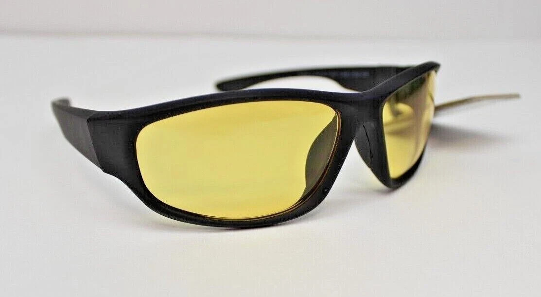 NEW Foster Grant NIGHT DRIVERS Black Wrap Night Driving Glasses FAST LANE