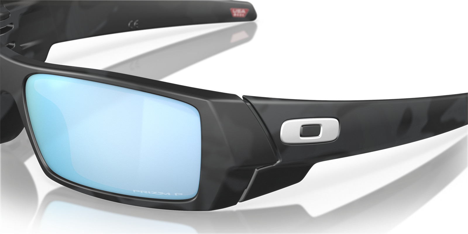 Oakley Gascan Matte Black Camo/Prizm Deep Water Polarized 60 mm Sunglasses