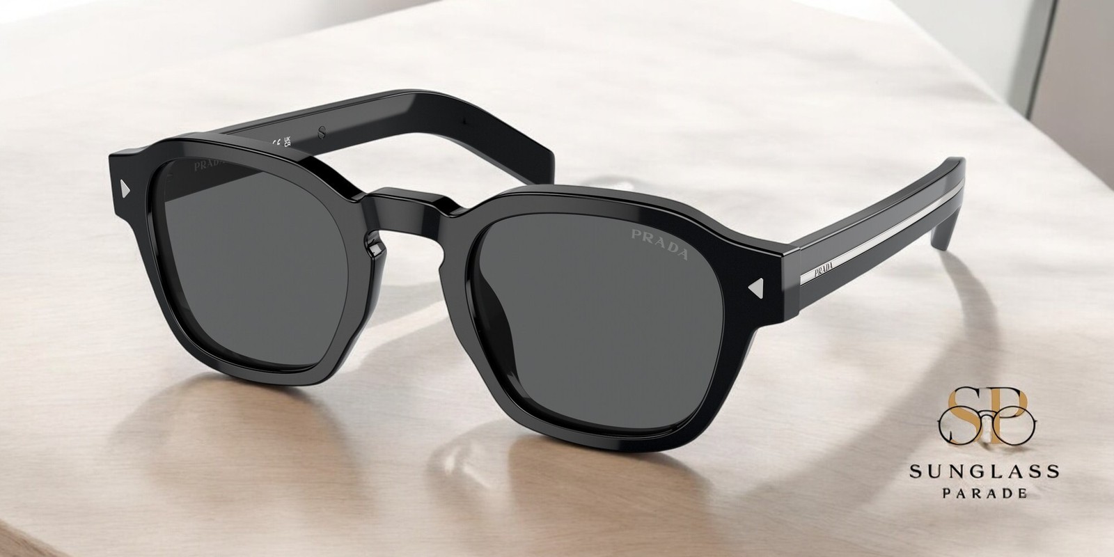 PRADA PR A16S 16K731 Black Dark Grey 52 mm Men’s Sunglasses
