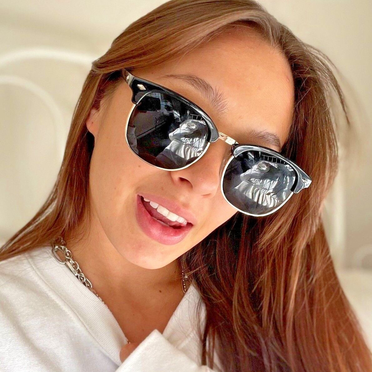 ShadyVEU Classic Retro Fashion Semi Rimless Super Dark Mens Womens Sunglasses