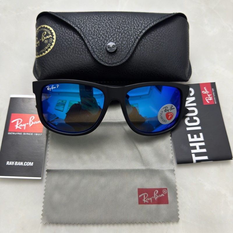 Ray-Ban Classic Polarized sunglasses Justin RB4165 622 55 Blue Lens Black Frame