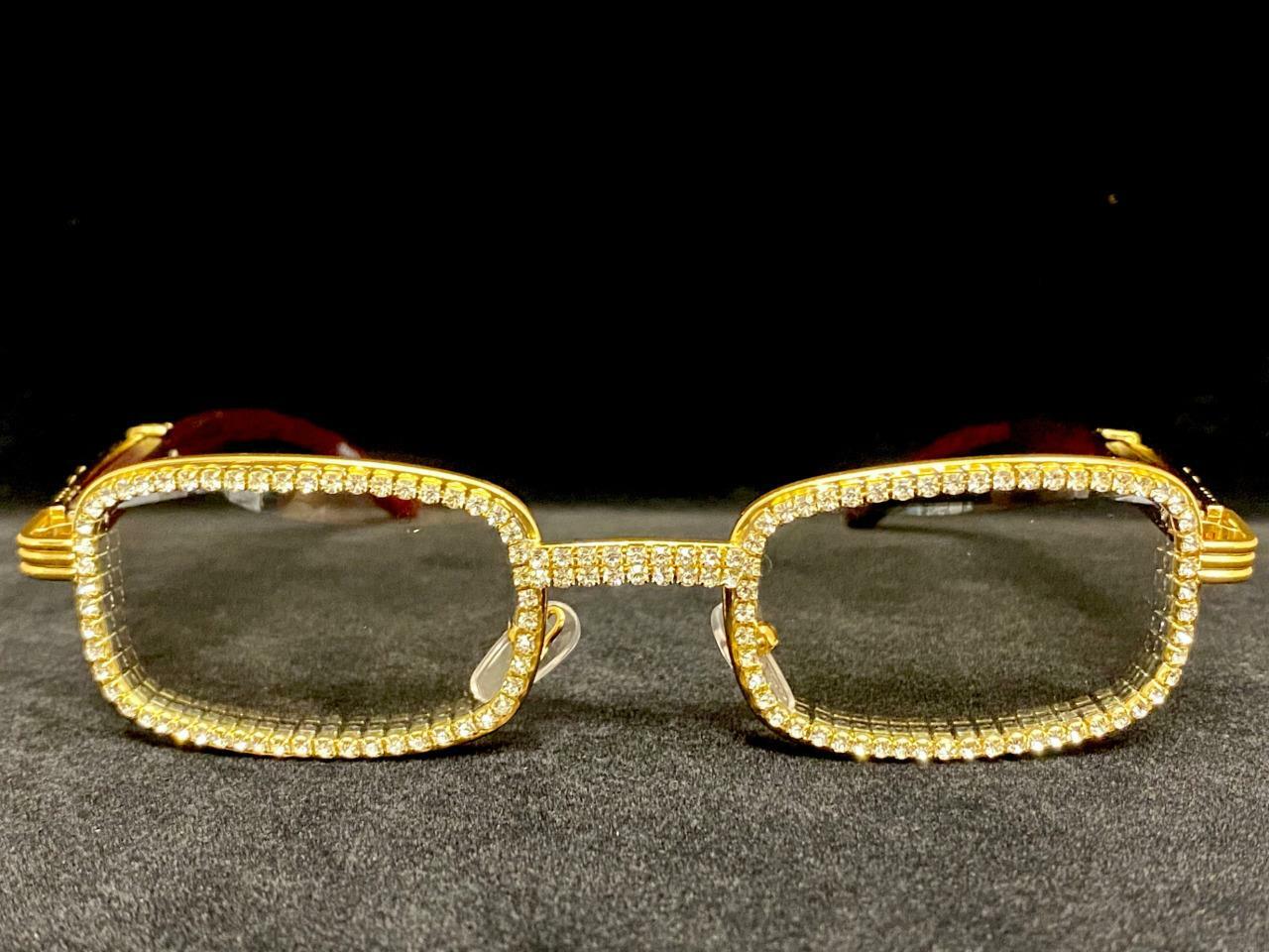 Men’s Classy Sophisticated Retro Hip Hop Rapper Clear Lens EYE GLASSES Handmade!