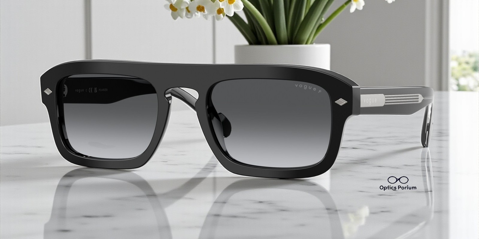 VOGUE VO5620S W44 T3 Black Gradient Grey Polar Polarized 53 mm Men’s Sunglasses