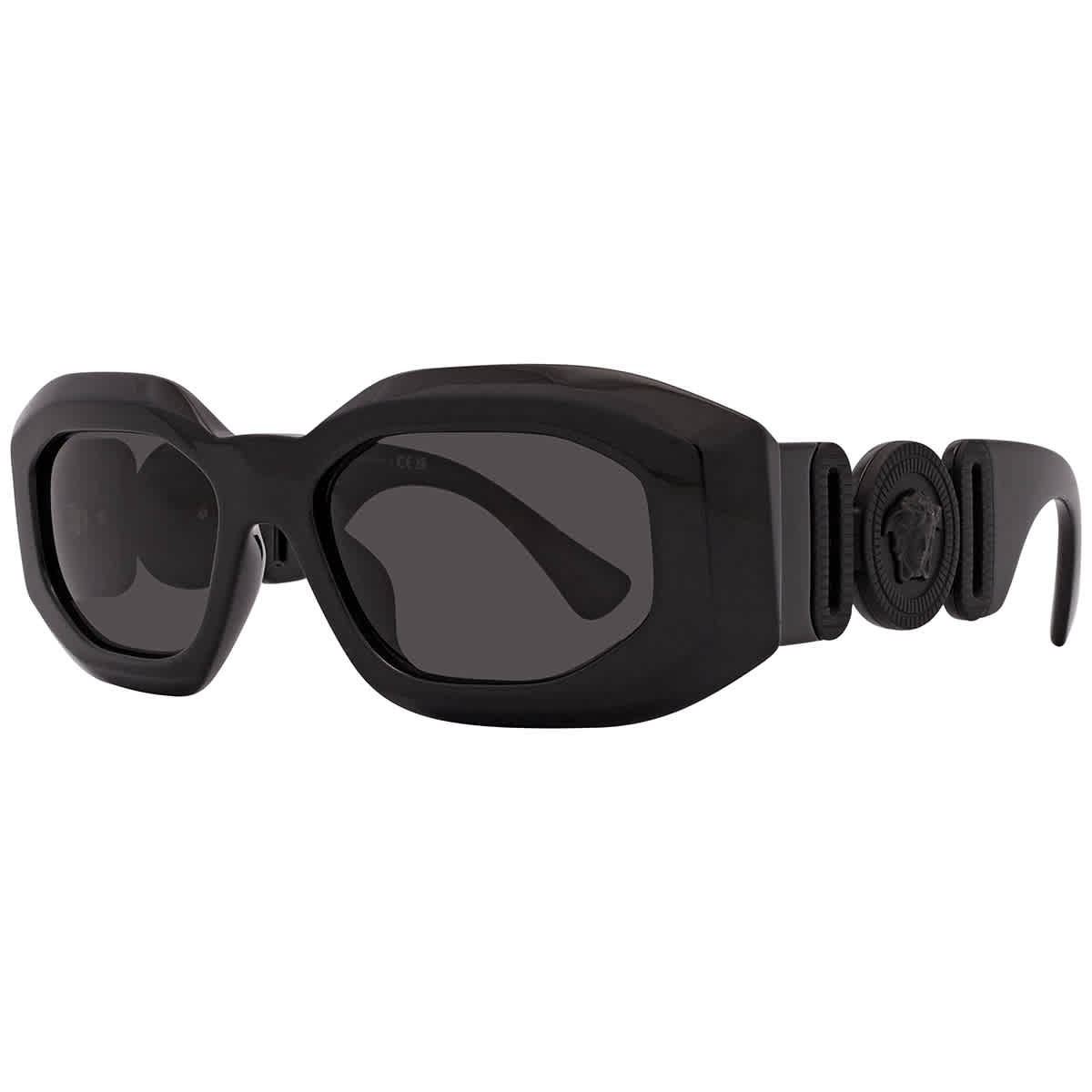Versace Dark Grey Irregular Men’s Sunglasses VE4425U 536087 53 VE4425U 536087 53