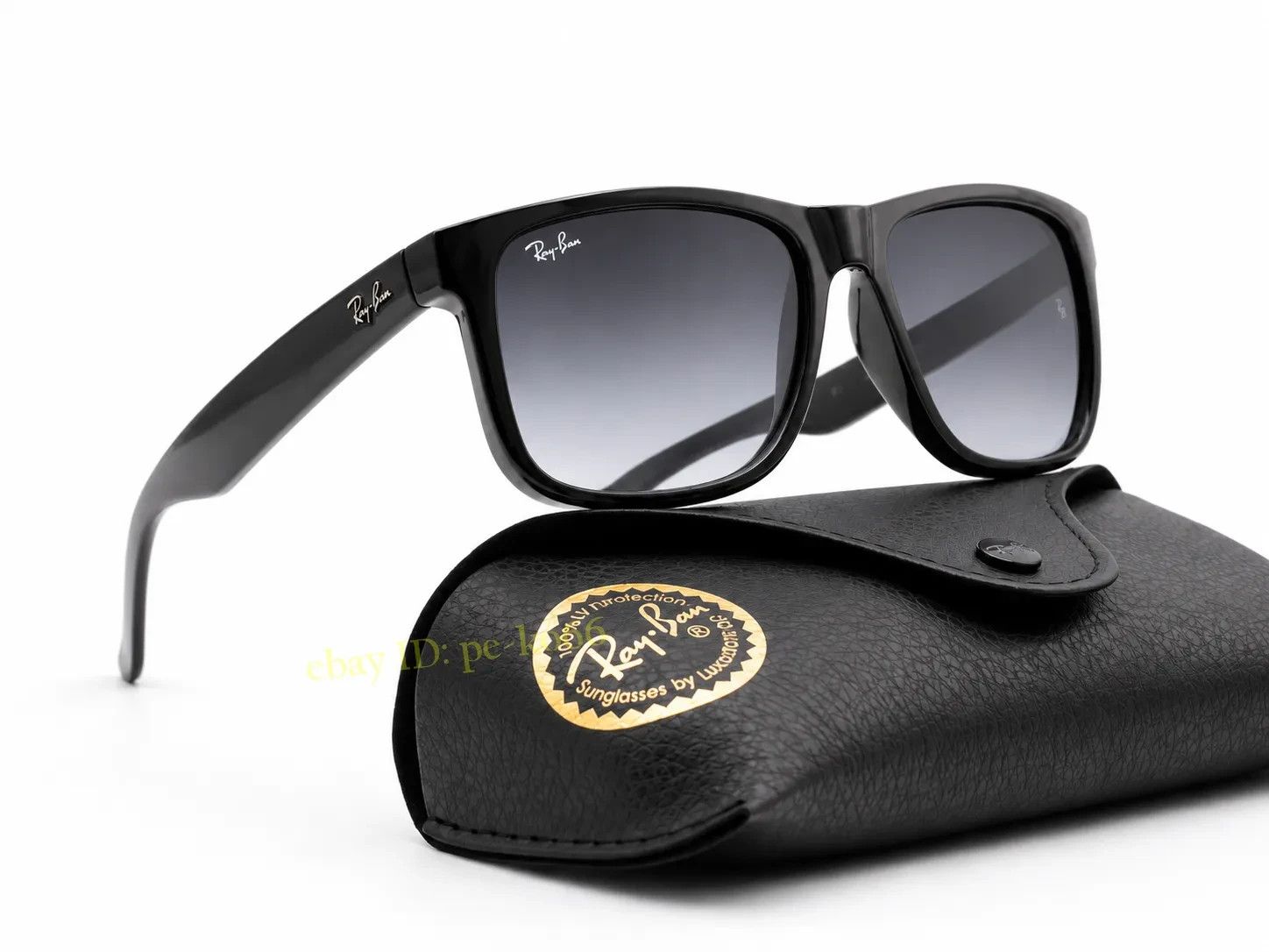 Ray-Ban Justin RB4165 Mens Sunglasses 54mm Matte Black Gray Gradient UV400