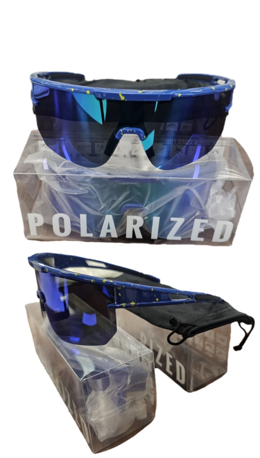 polarized sheilds sunglasses blue